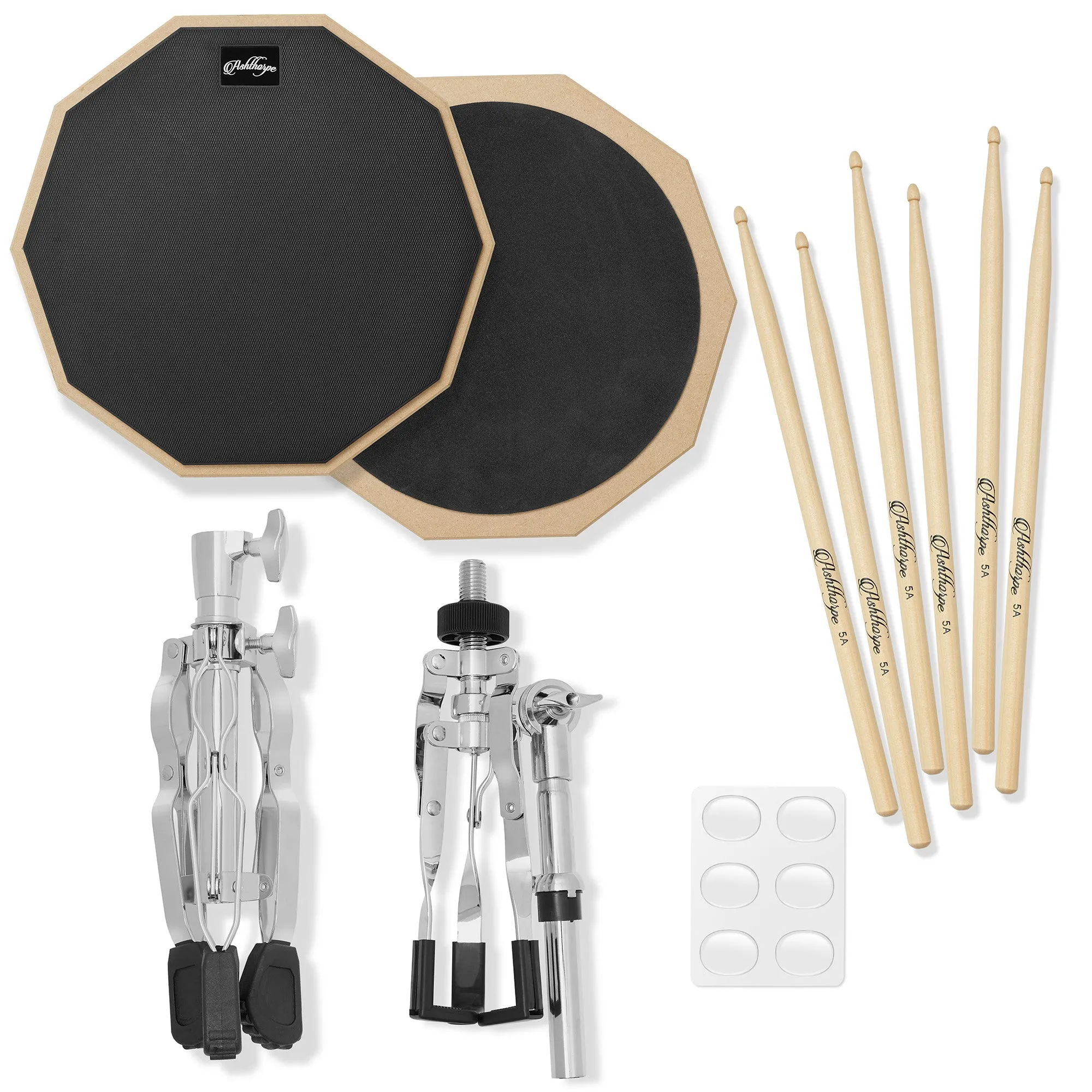 12-Inch Drum Practice Pad Set with Stand