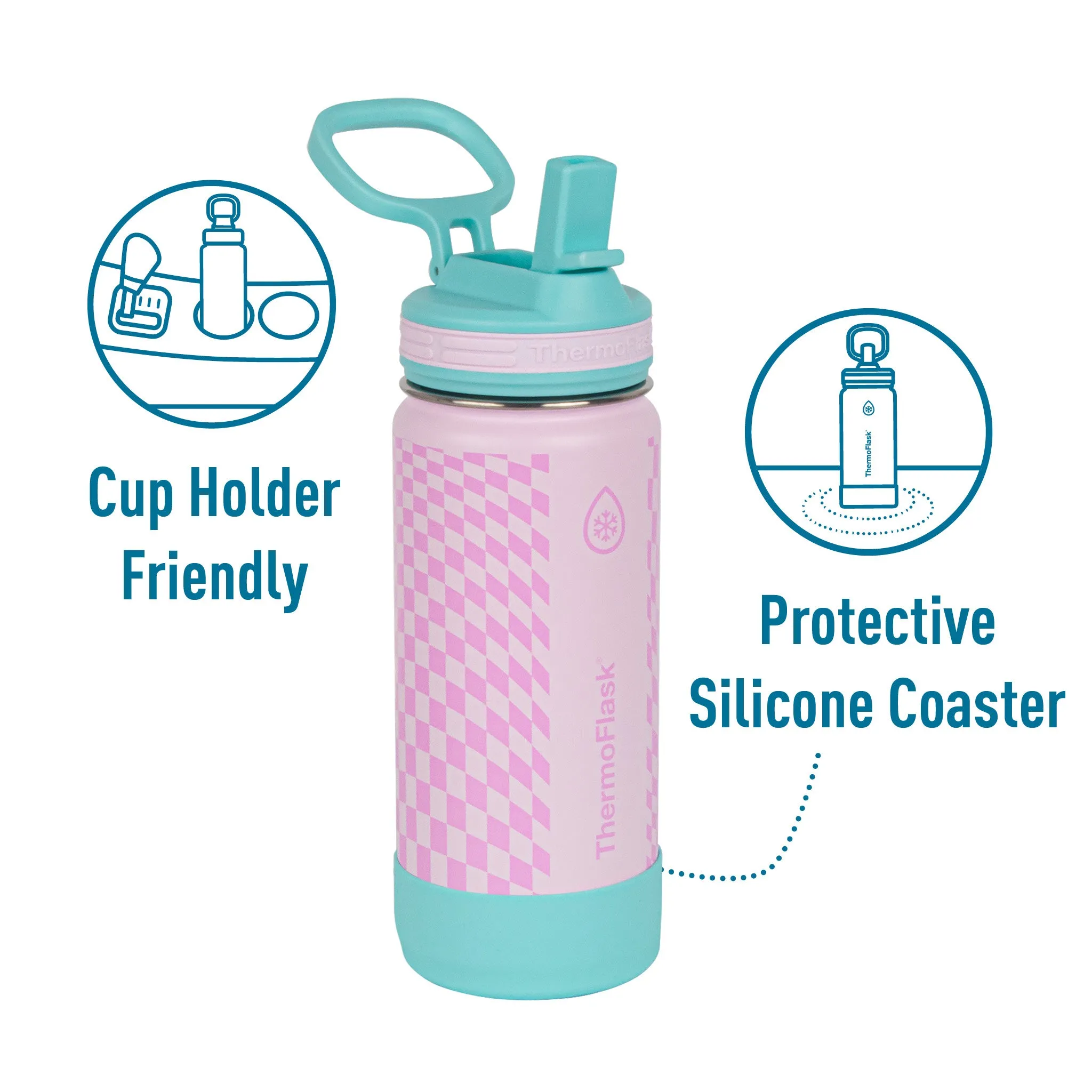 16oz Kids Straw Bottle 2pk