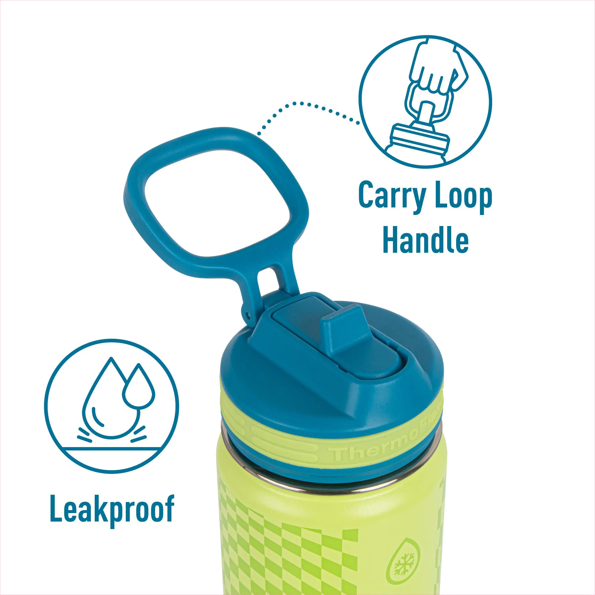 16oz Kids Straw Bottle 2pk