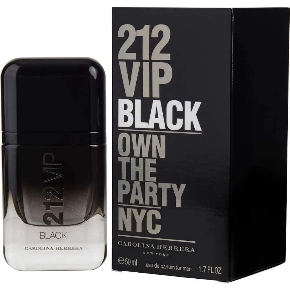 212 Vip Black Edp Spray by Carolina Herrera for Men - 100 Ml