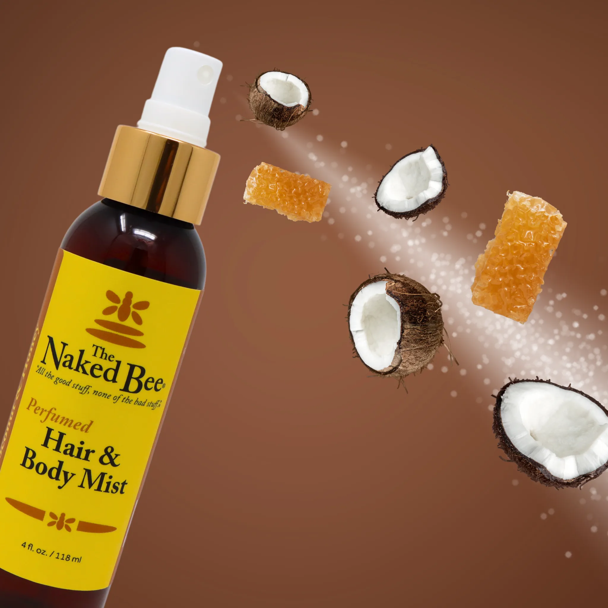 4 oz. Coconut & Honey Perfumed Hair & Body Mist