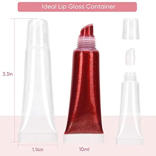 40 Pcs 10ml Empty Lip Gloss Tubes