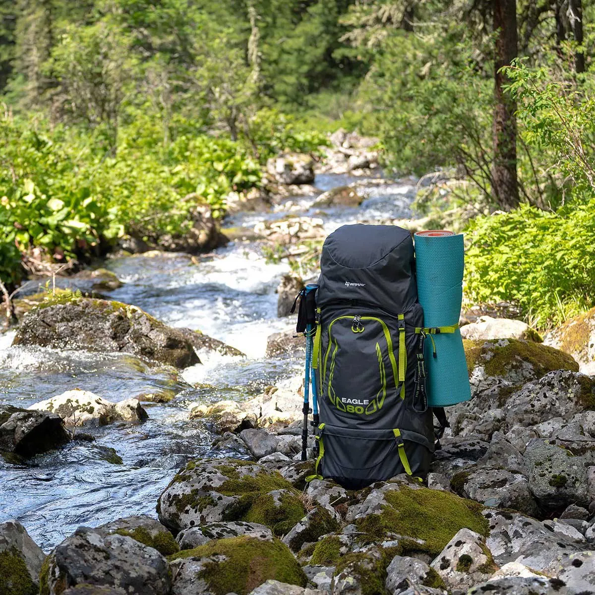 80 Liter Internal Frame Hiking Backpack