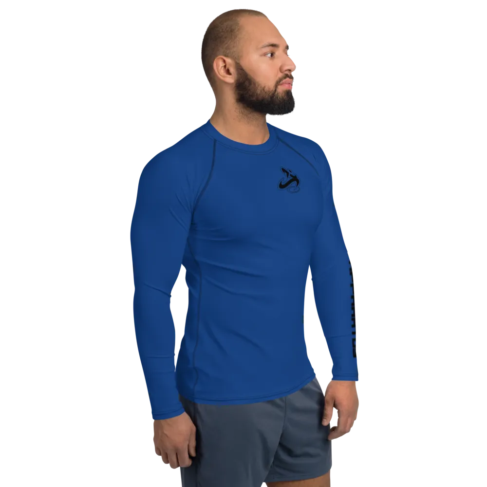 Athletic Apparatus Blue 2 Black Logo Men's Rash Guard