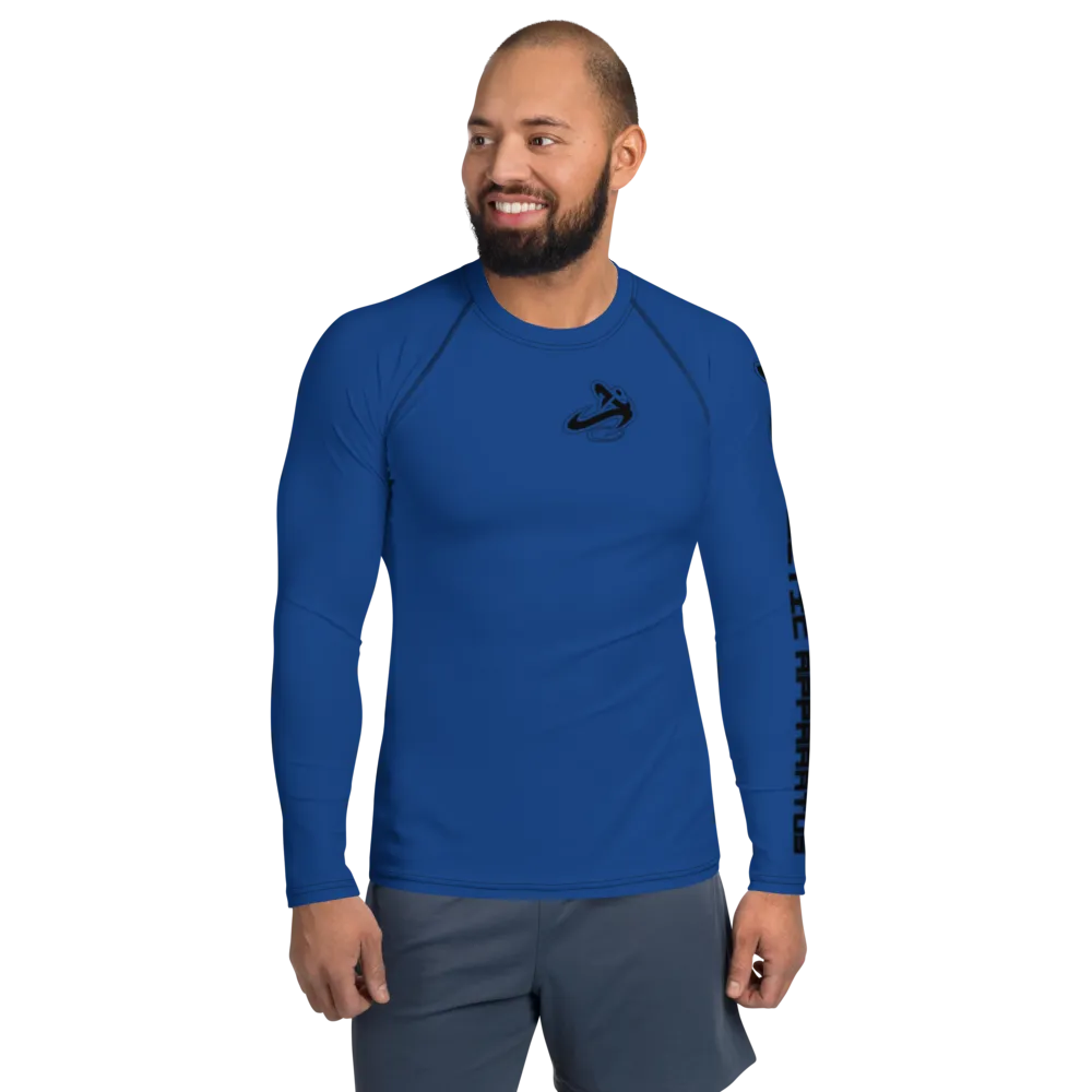 Athletic Apparatus Blue 2 Black Logo Men's Rash Guard