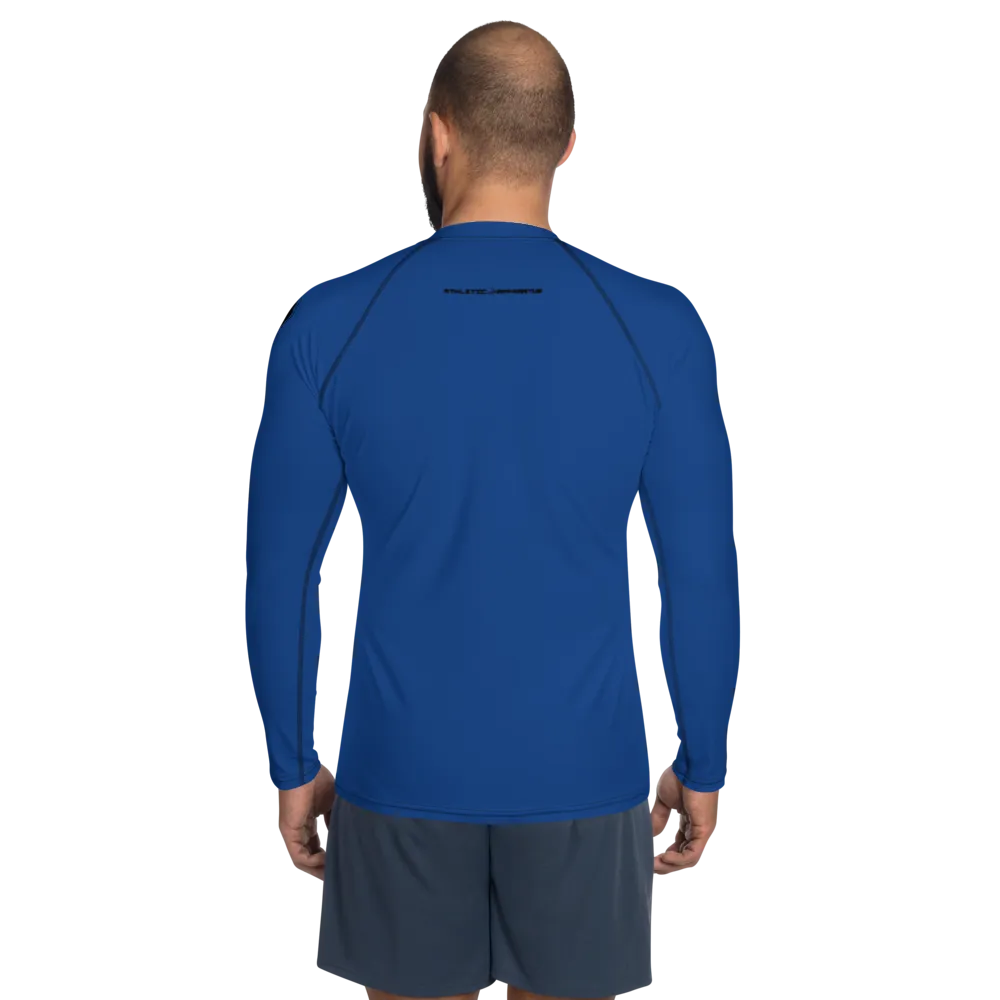 Athletic Apparatus Blue 2 Black Logo Men's Rash Guard