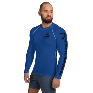Athletic Apparatus Blue 2 Black Logo White stitch Men's Rash Guard