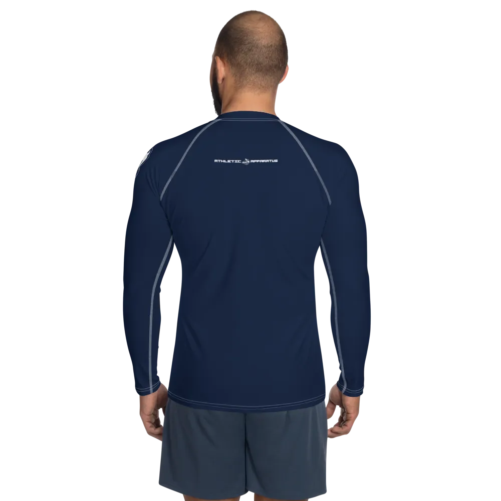 Athletic Apparatus Navy White logo White stitch Men's Rash Guard