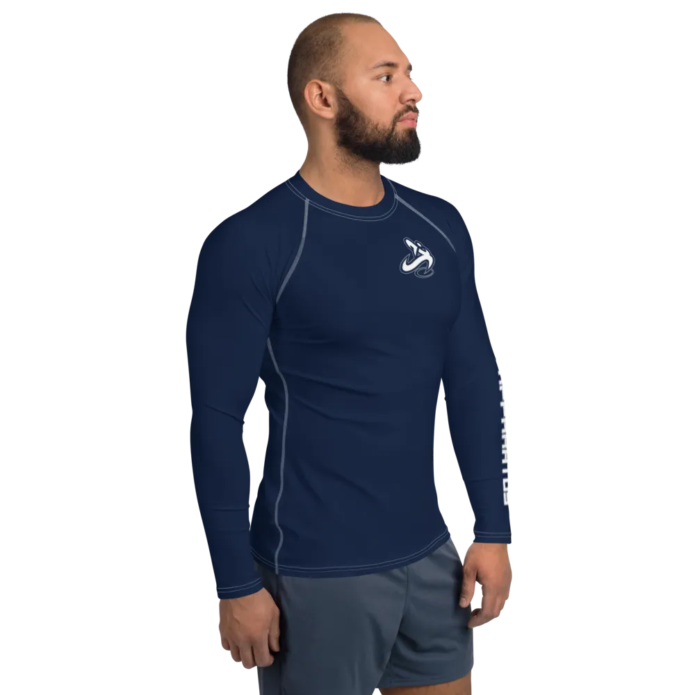 Athletic Apparatus Navy White logo White stitch Men's Rash Guard