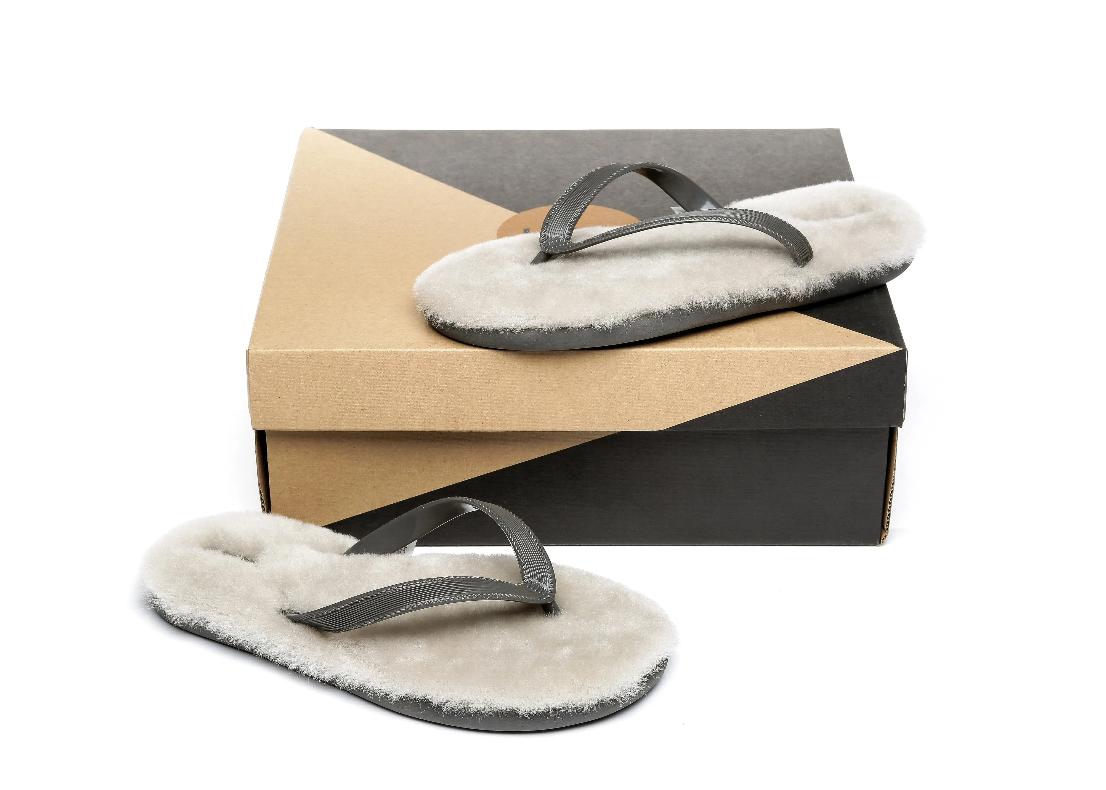 AUSTRALIAN SHEPHERD® UGG Fluffy Thong Sigma