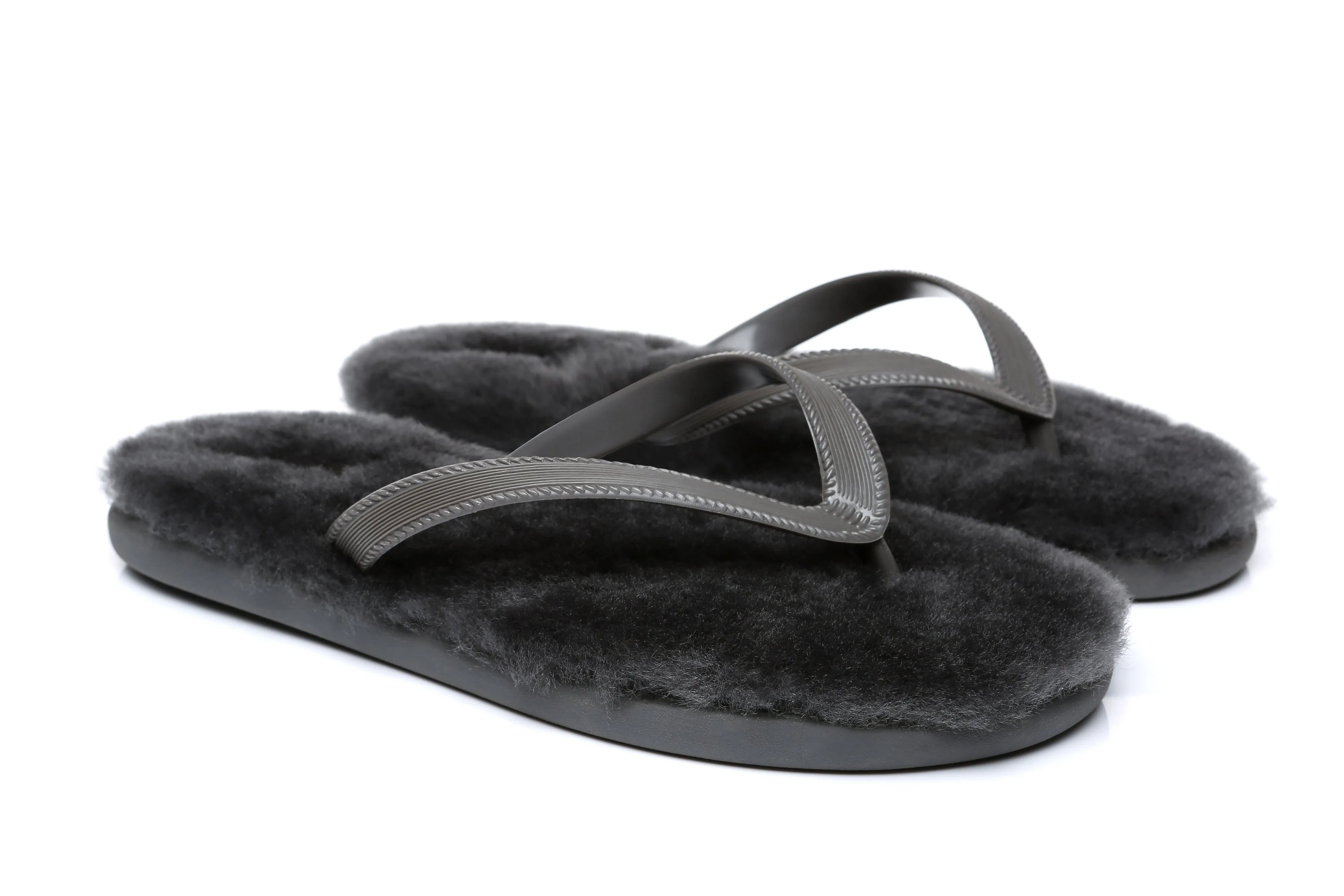 AUSTRALIAN SHEPHERD® UGG Fluffy Thong Sigma