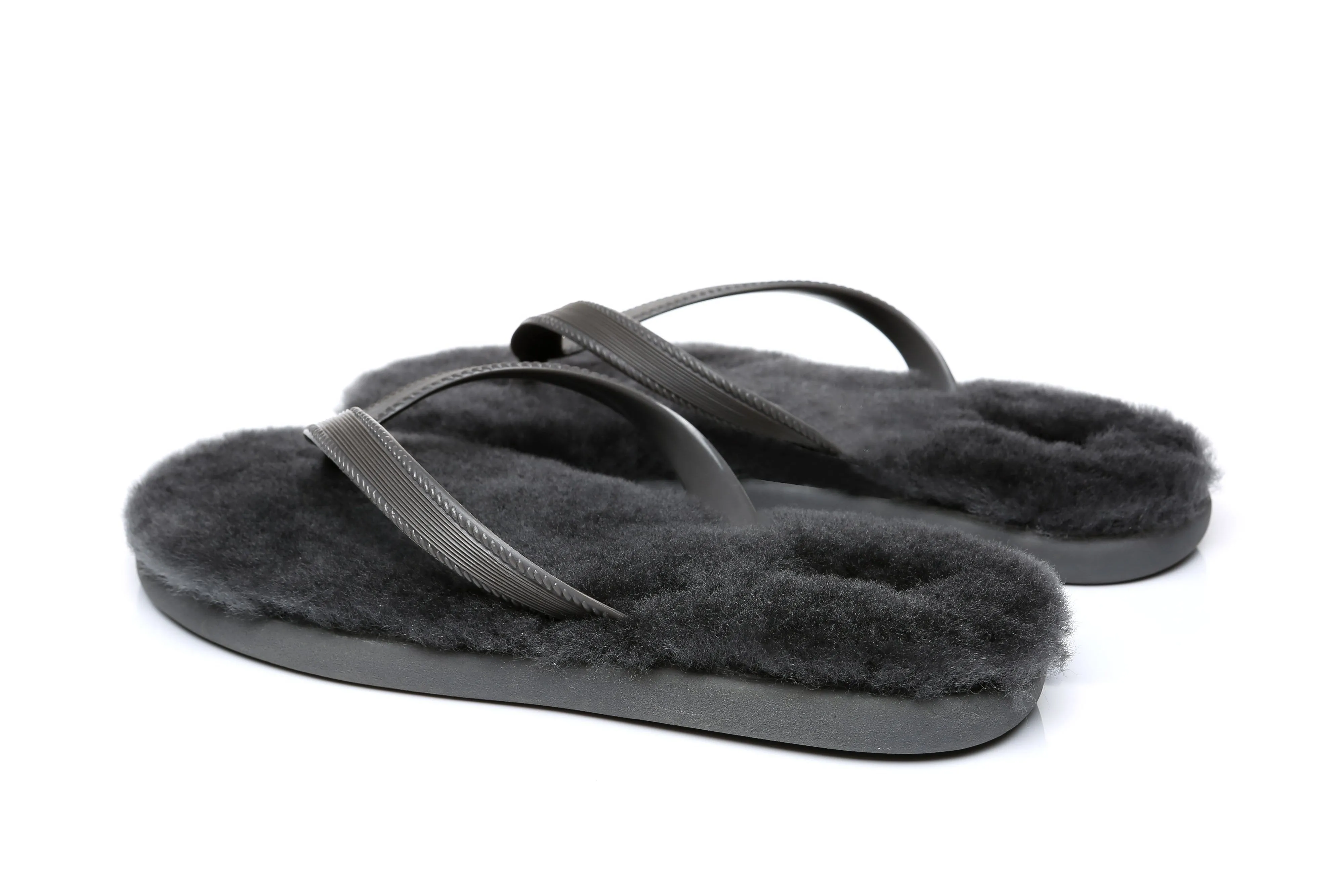 AUSTRALIAN SHEPHERD® UGG Fluffy Thong Sigma