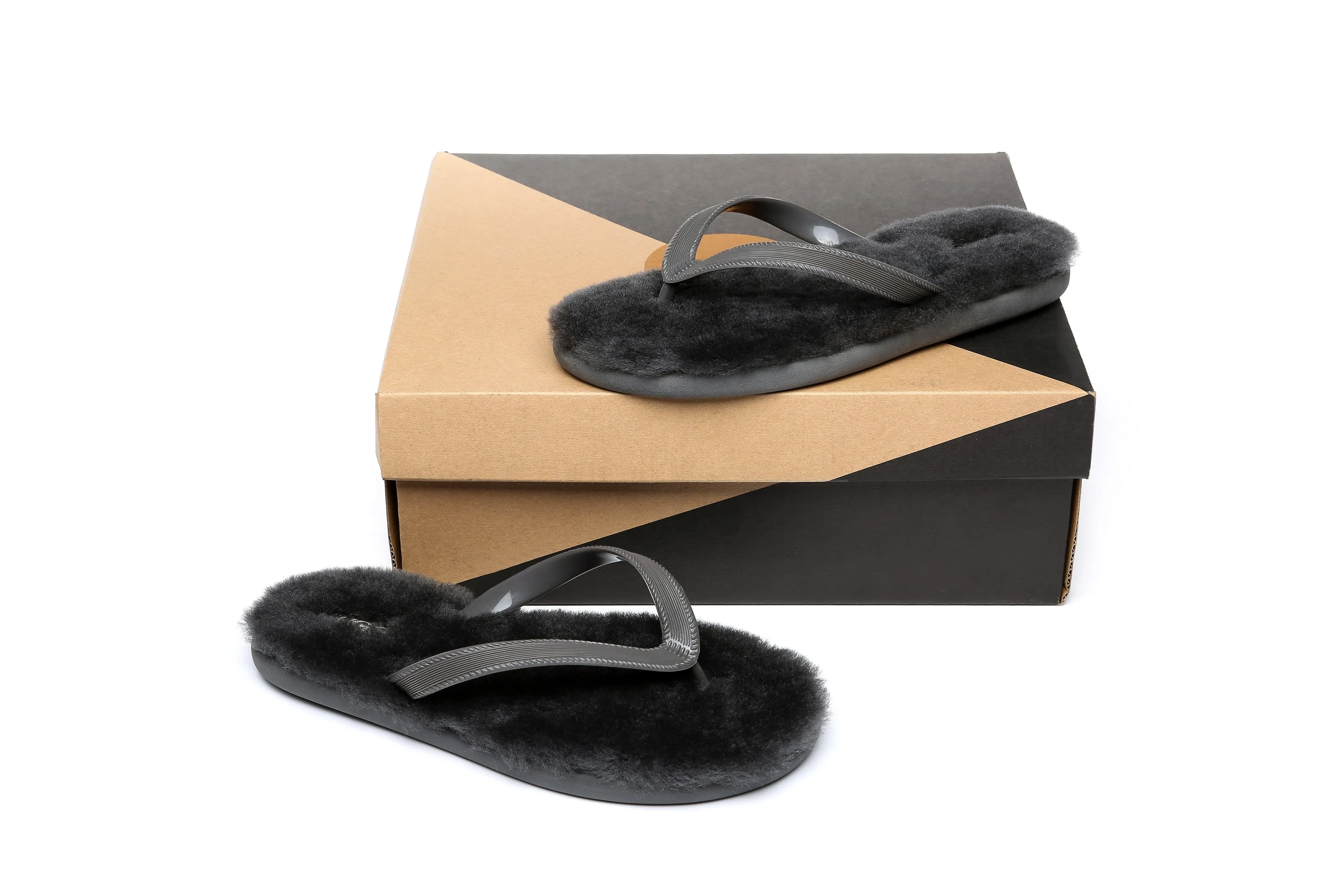 AUSTRALIAN SHEPHERD® UGG Fluffy Thong Sigma
