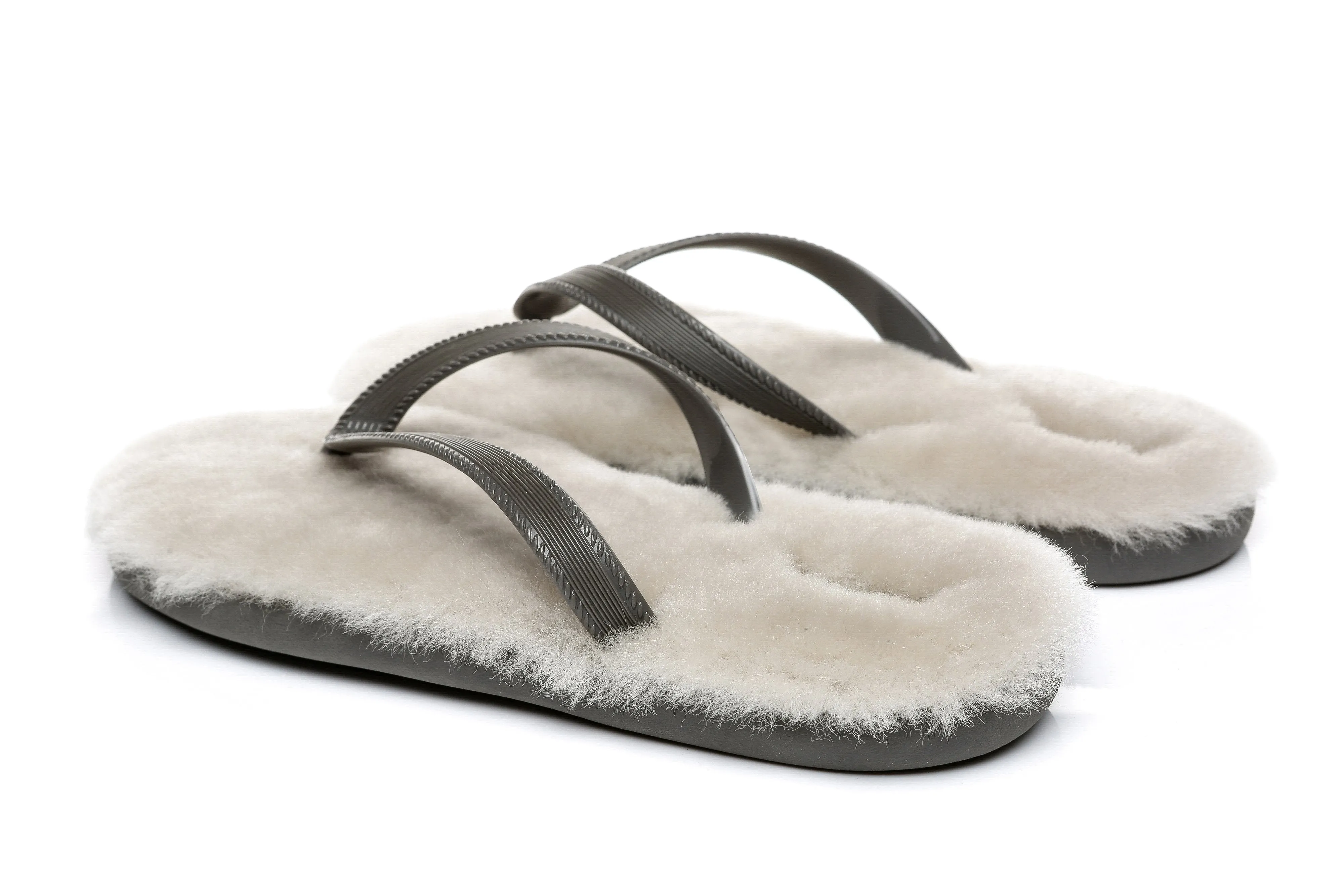 AUSTRALIAN SHEPHERD® UGG Fluffy Thong Sigma