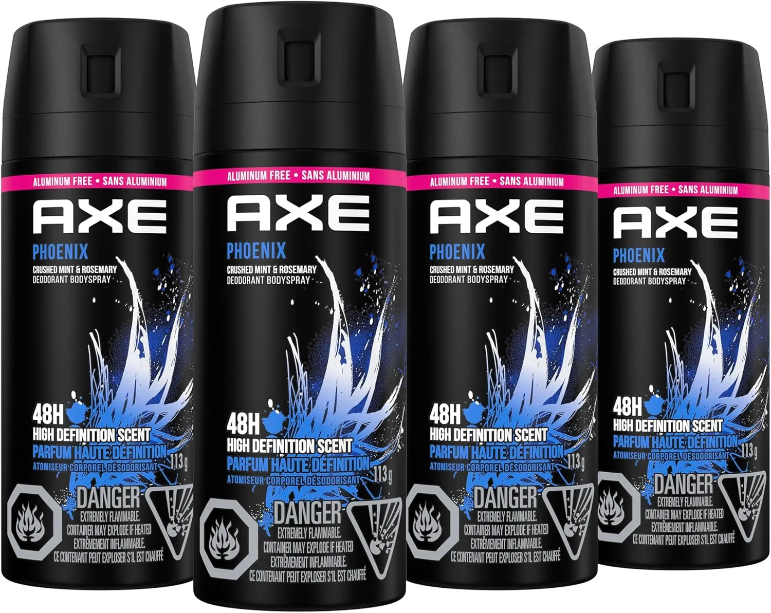 Axe Phoenix Body Spray - 7 Flavors, 12 pcs per Case, 220 Cases per Skid