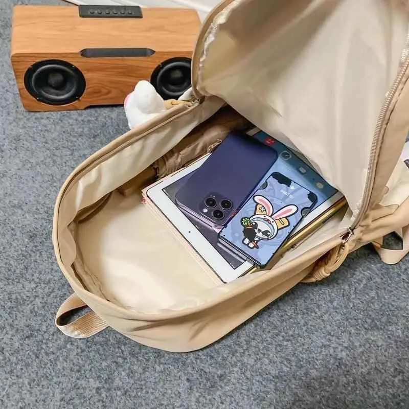 B3106 Cool Backpack - Patchwork Waterproof College Bag
