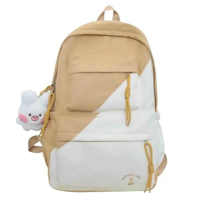 B3106 Cool Backpack - Patchwork Waterproof College Bag