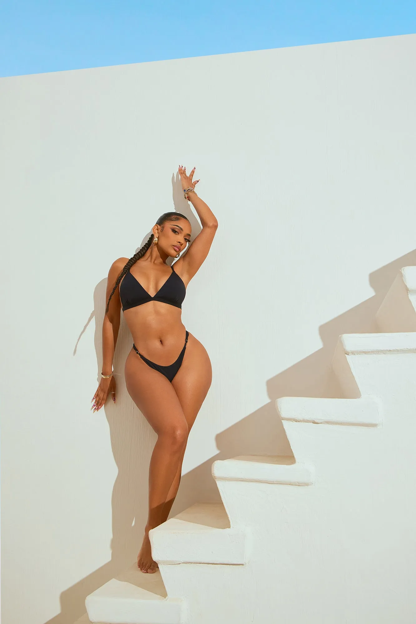 Balmy Beach Days 3 Piece Bikini Set - Black