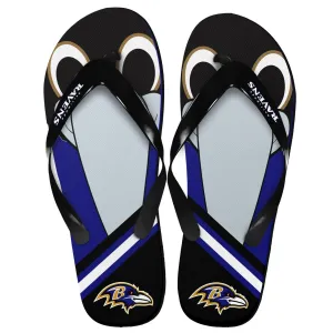 Baltimore Ravens NFL 8-16 Youth Mascot Flip Flops