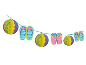 Beach Ball and Flip Flops Honeycomb Garland