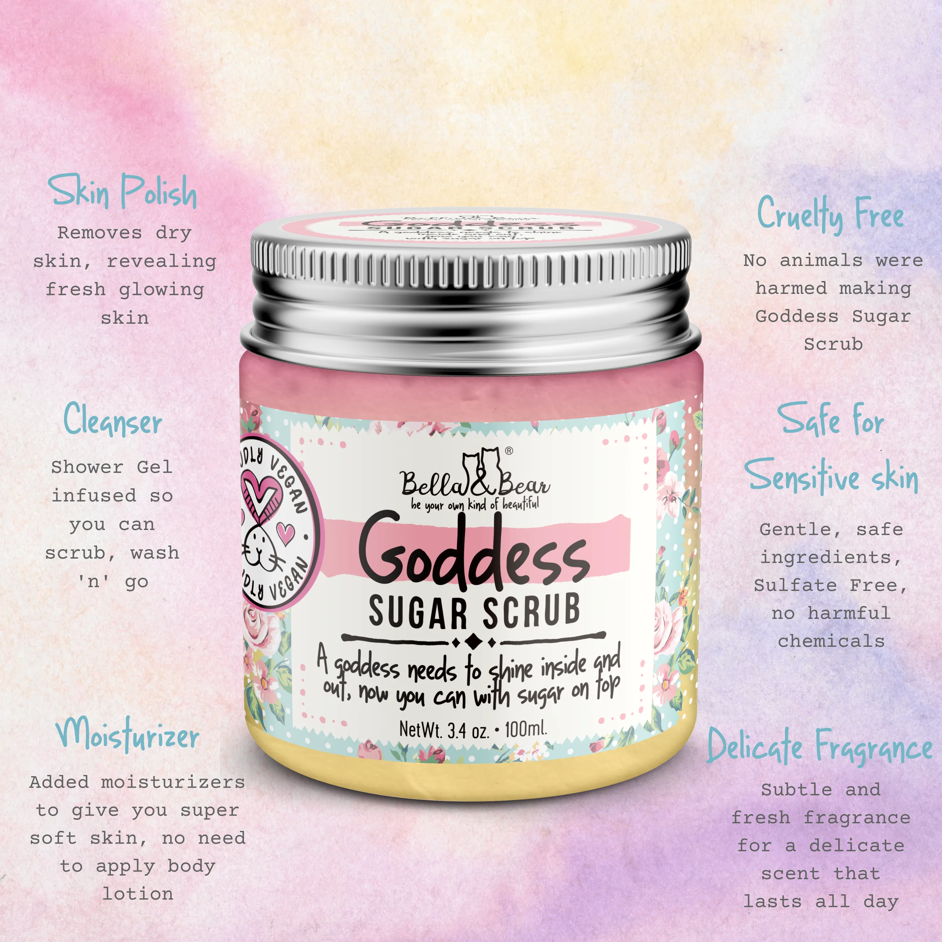 Bella & Bear - Goddess Sugar Scrub 3.4oz