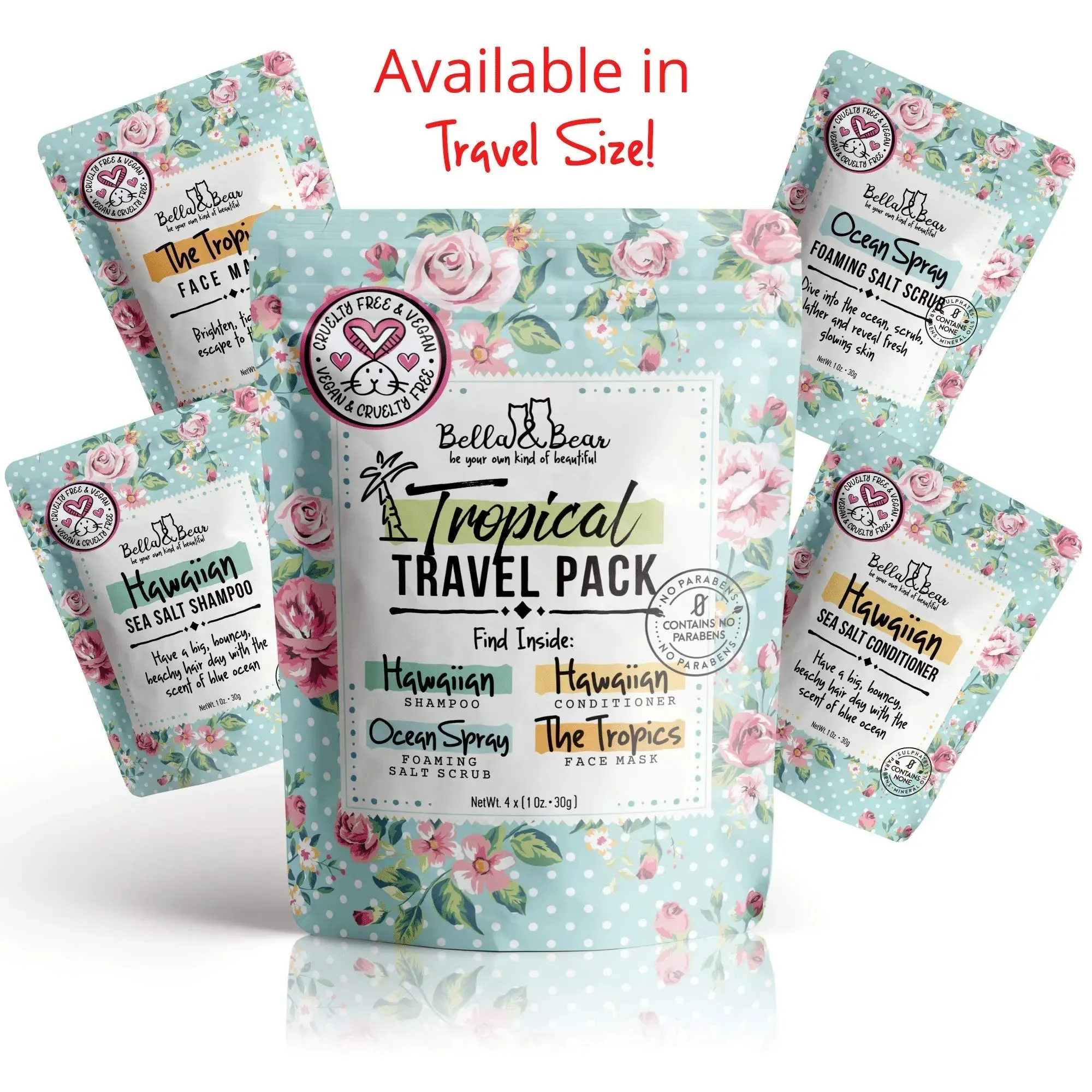 Bella & Bear Travel Size Ocean Spray Salt Body Scrub sachet - TSA friendly(1oz)