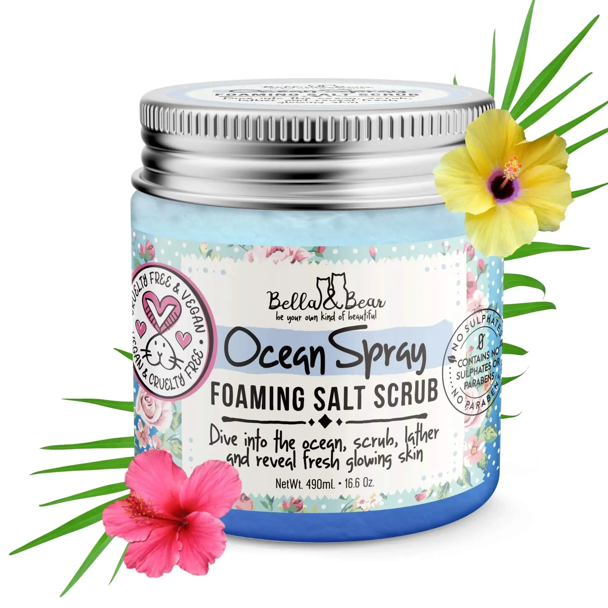 Bella & Bear Travel Size Ocean Spray Salt Body Scrub sachet - TSA friendly(1oz)
