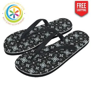 Black Batik Men's & Ladies Flip-Flops