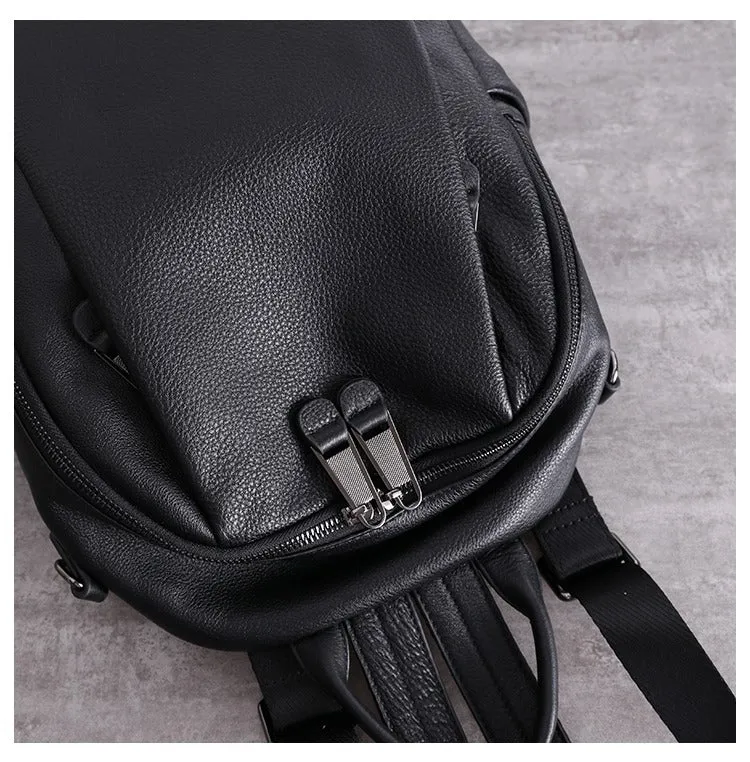 Black Leather Satchel Backpacks Womens Cute School Backpack Purse Black Leather College Rucksack for Ladies