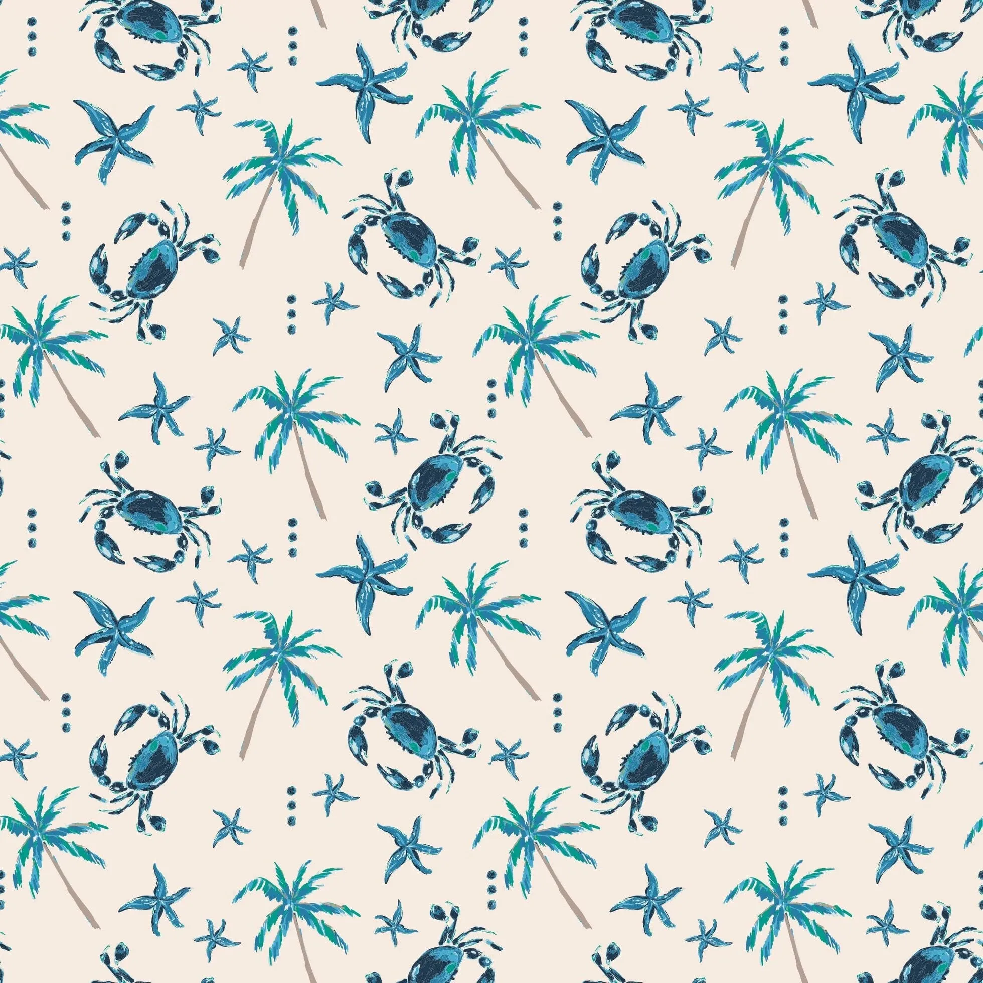 Blue Crabs Summer Pajama Set