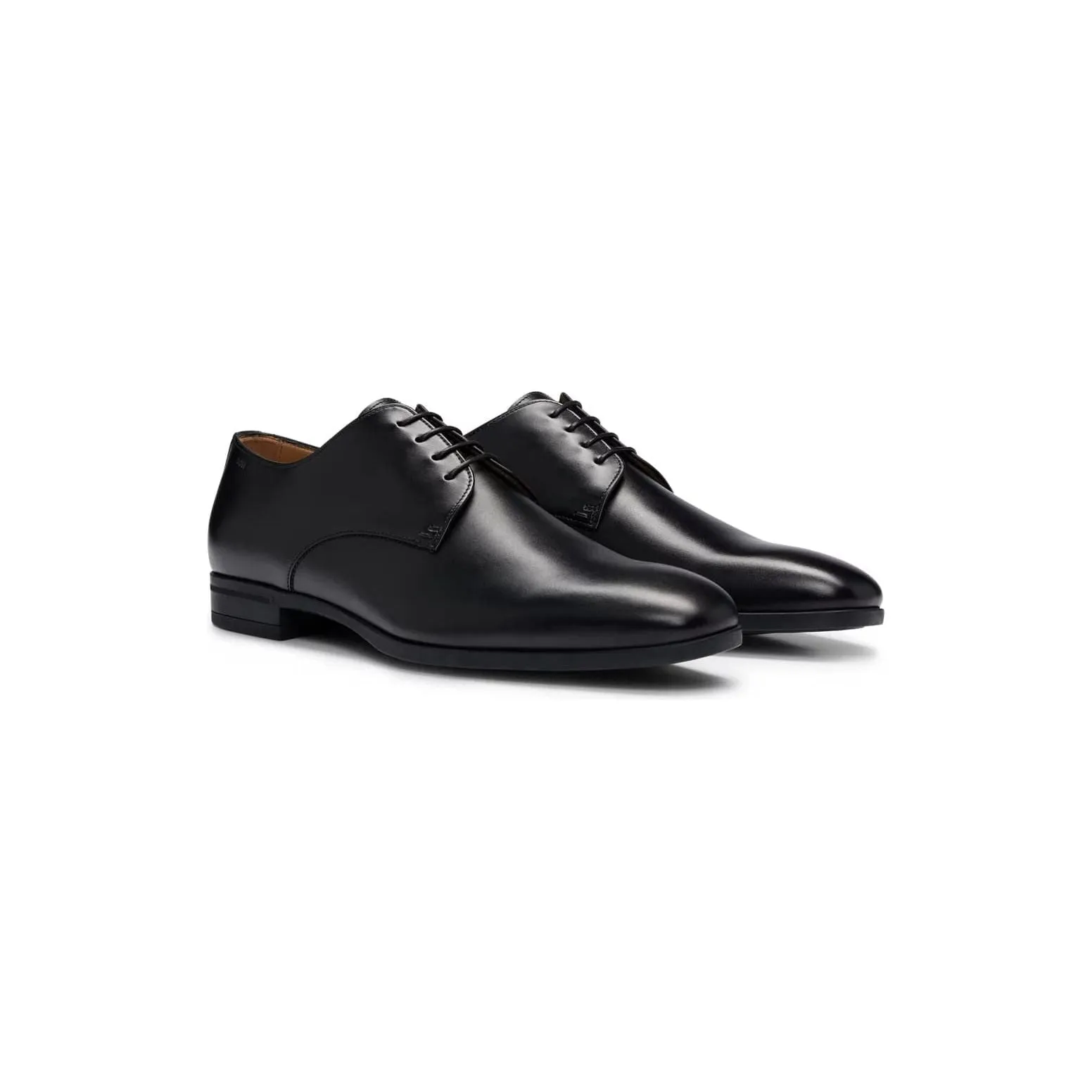 BOSS LEATHER DERBY SHOES WITH RUBBER SOLE