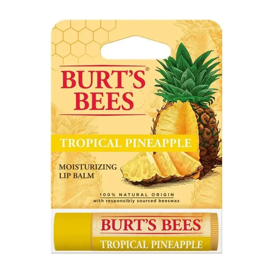 Burt's Bees Tropical Pineapple Lip Balm Tube in Blister Box .15 oz Lip Balm