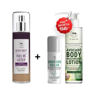 BUY BODY MIST, GET UNDERARM ROLL ON   BODY LOTION FREE