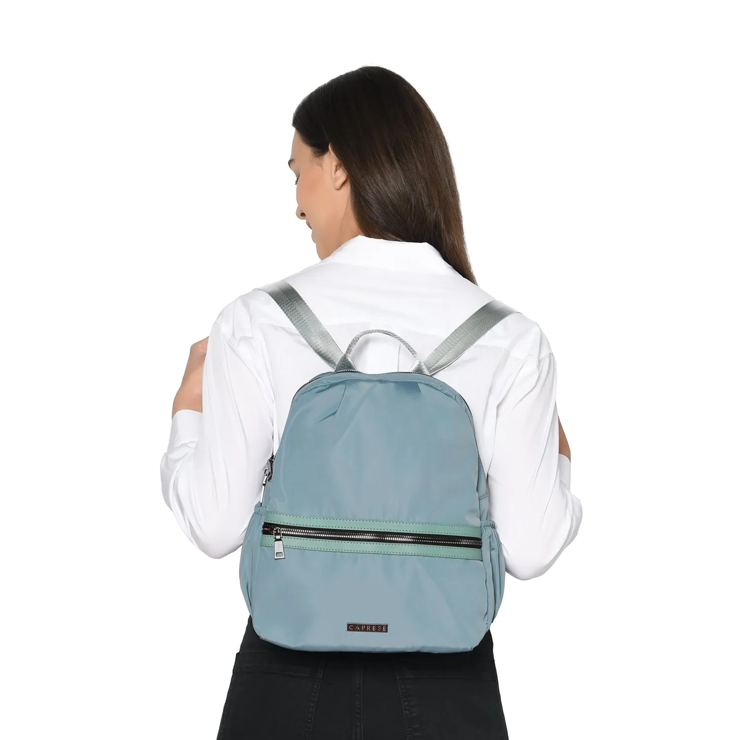 Caprese Blythe Nylon Backpack Medium Blue