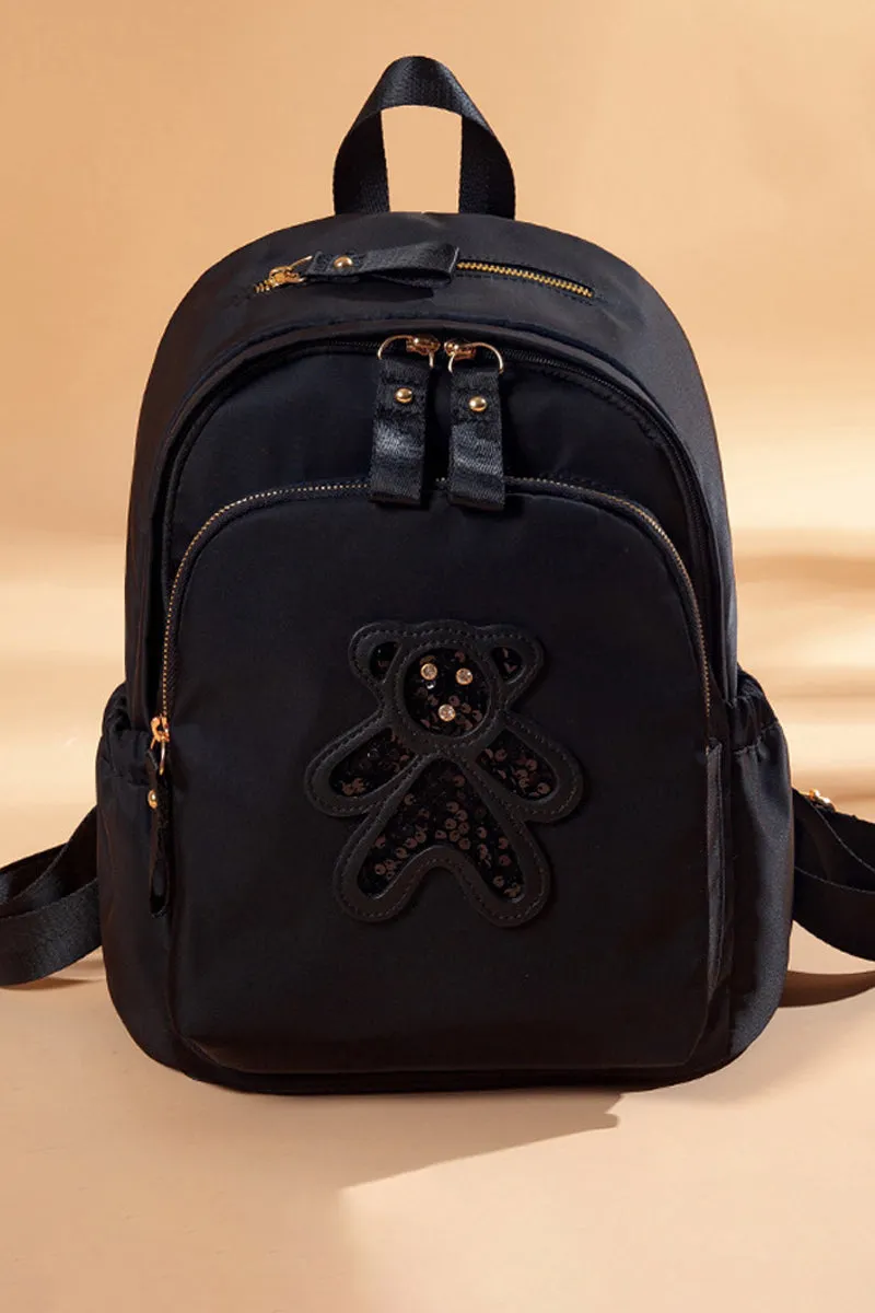 CARTOON BEAR DECORATION FASHION BACKPACK