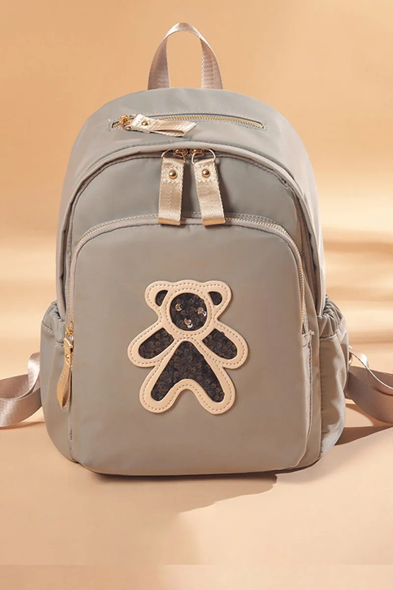 CARTOON BEAR DECORATION FASHION BACKPACK