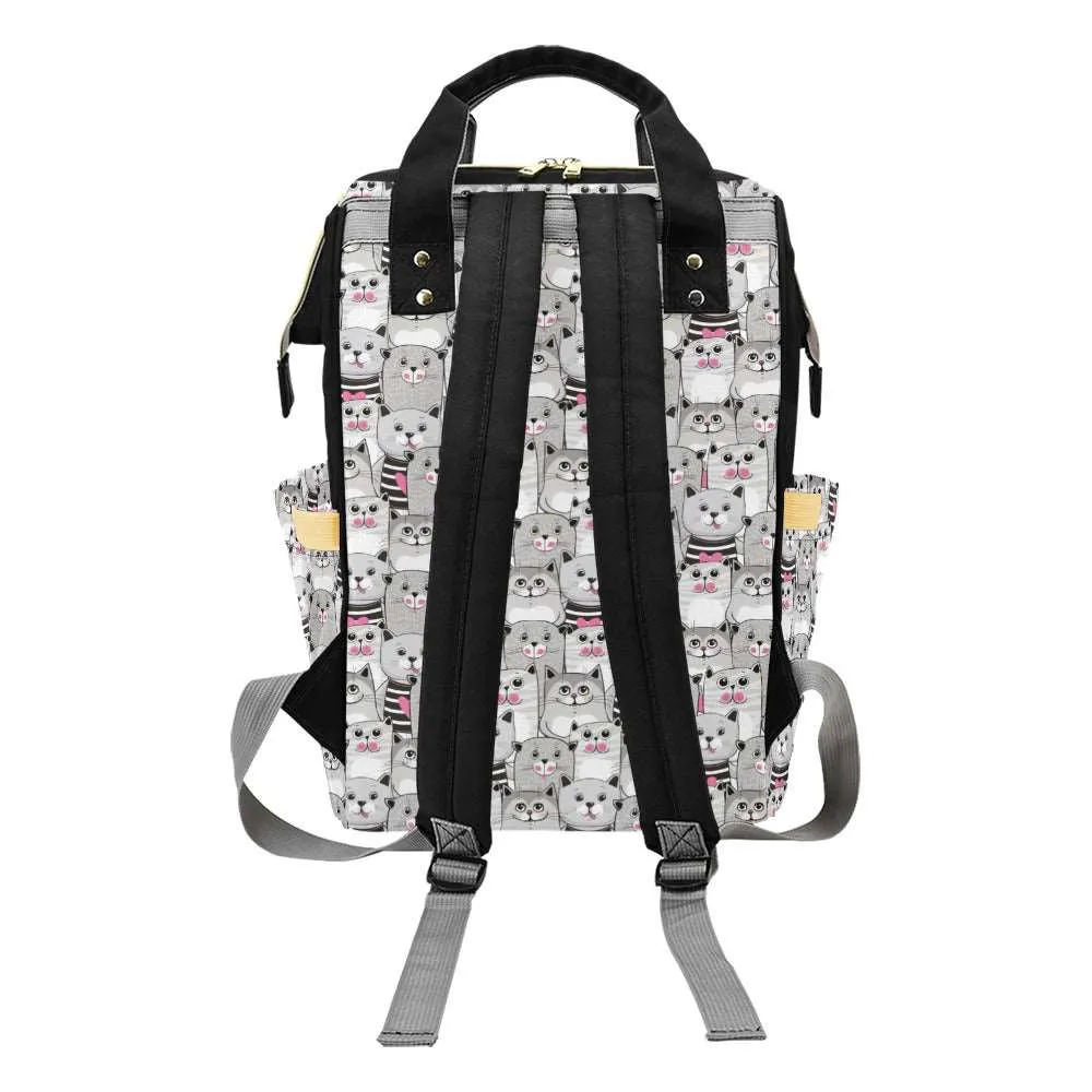 Cats Multifunctional Diaper Backpack Bag