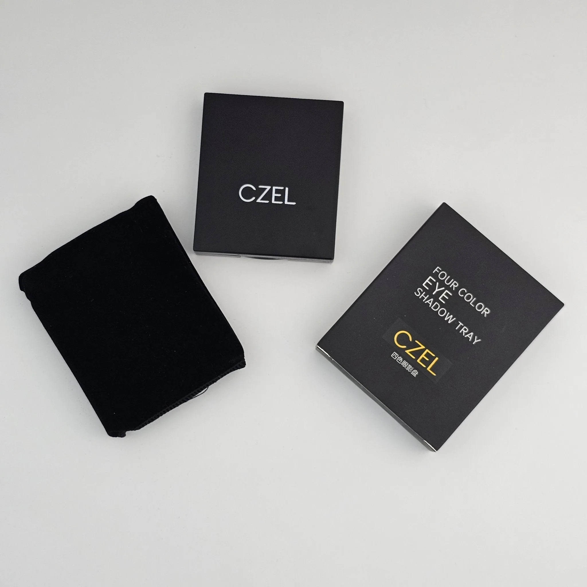 CZEL Four Color Eyeshadow Tray – Sleek & Professional Looks