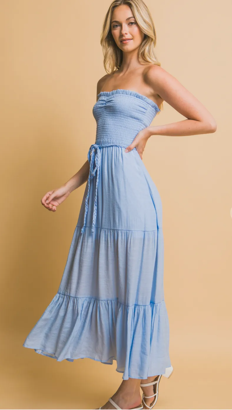 D2695 - Strapless Maxi Dress