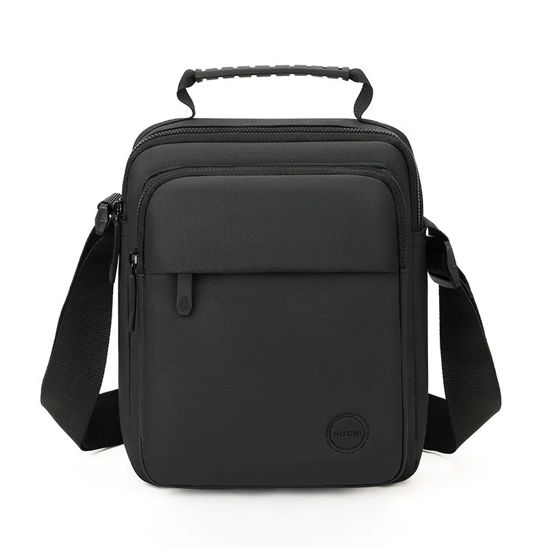 deanwangkt  New Men's Business Messenger Bag Simple Casual Shoulder Bag Solid Color Portable Waterproof Men's Backpack