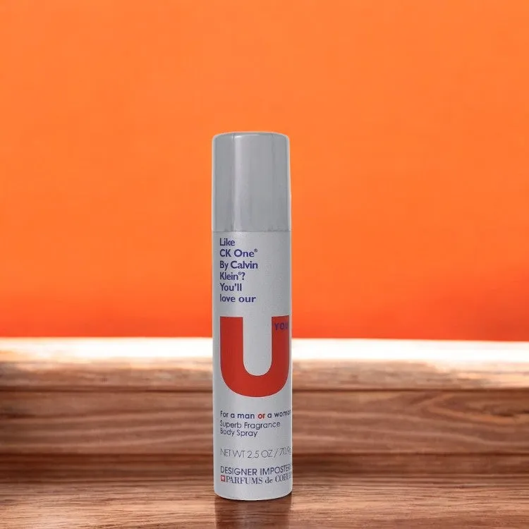 Designer Imposters U You by Parfums De Coeur Deodorant Body Spray (Unisex)