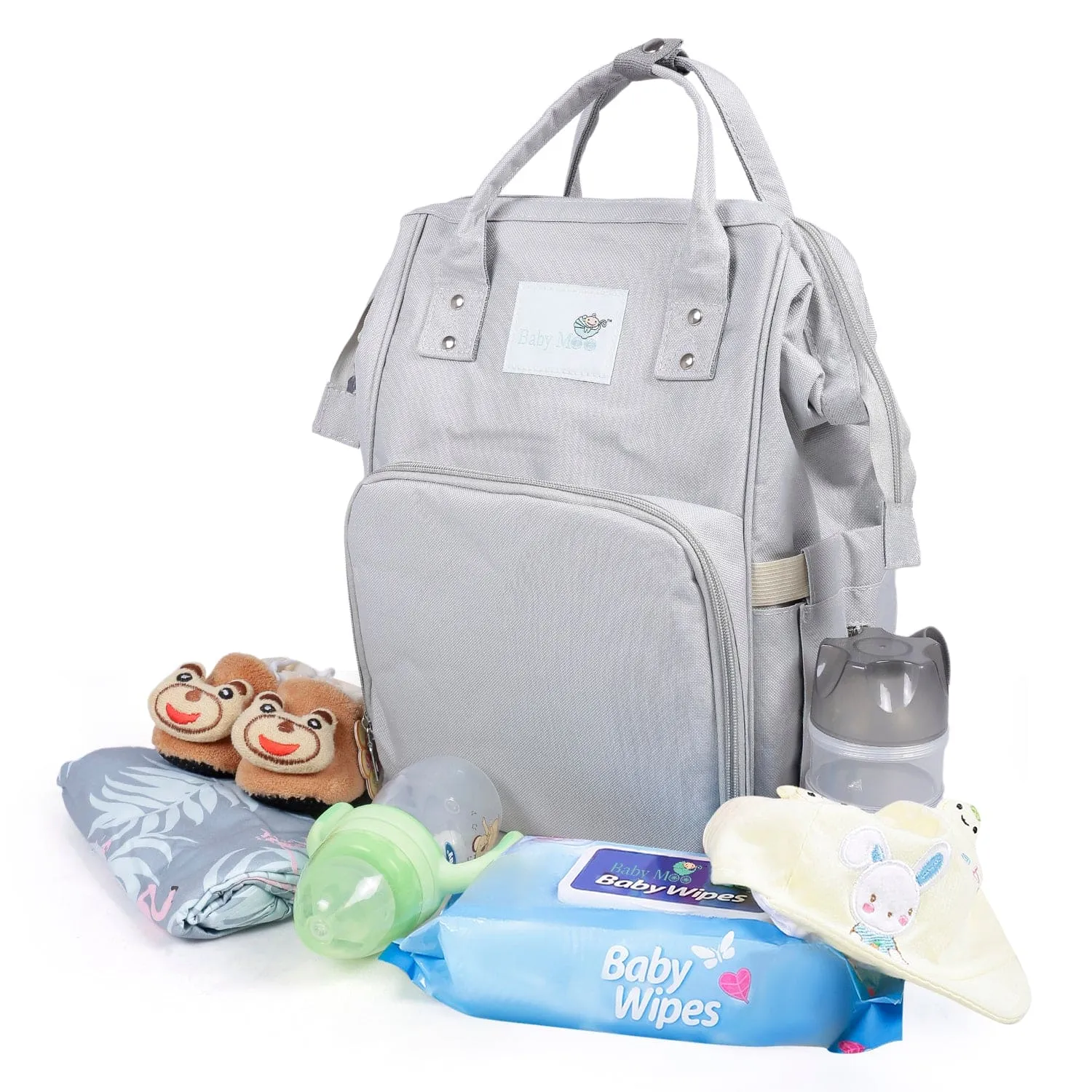 Diaper Bag 
Maternity Backpack Solid Grey
