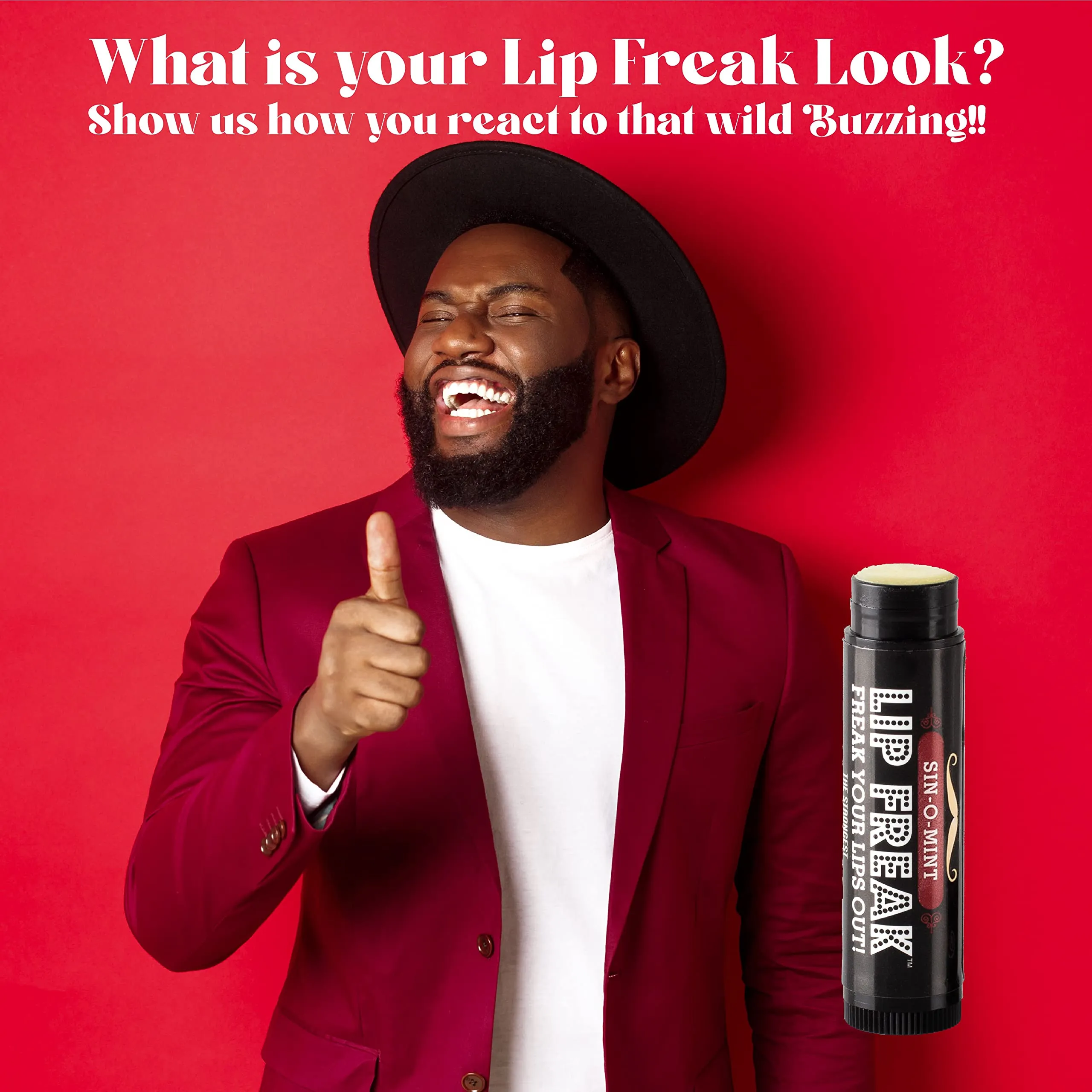 Doctor Lip Bang's BUZZING Lip Balm | Lip Freak | 100% All Natural | Cruelty Free | Sin-O-Mint | 2 Pack