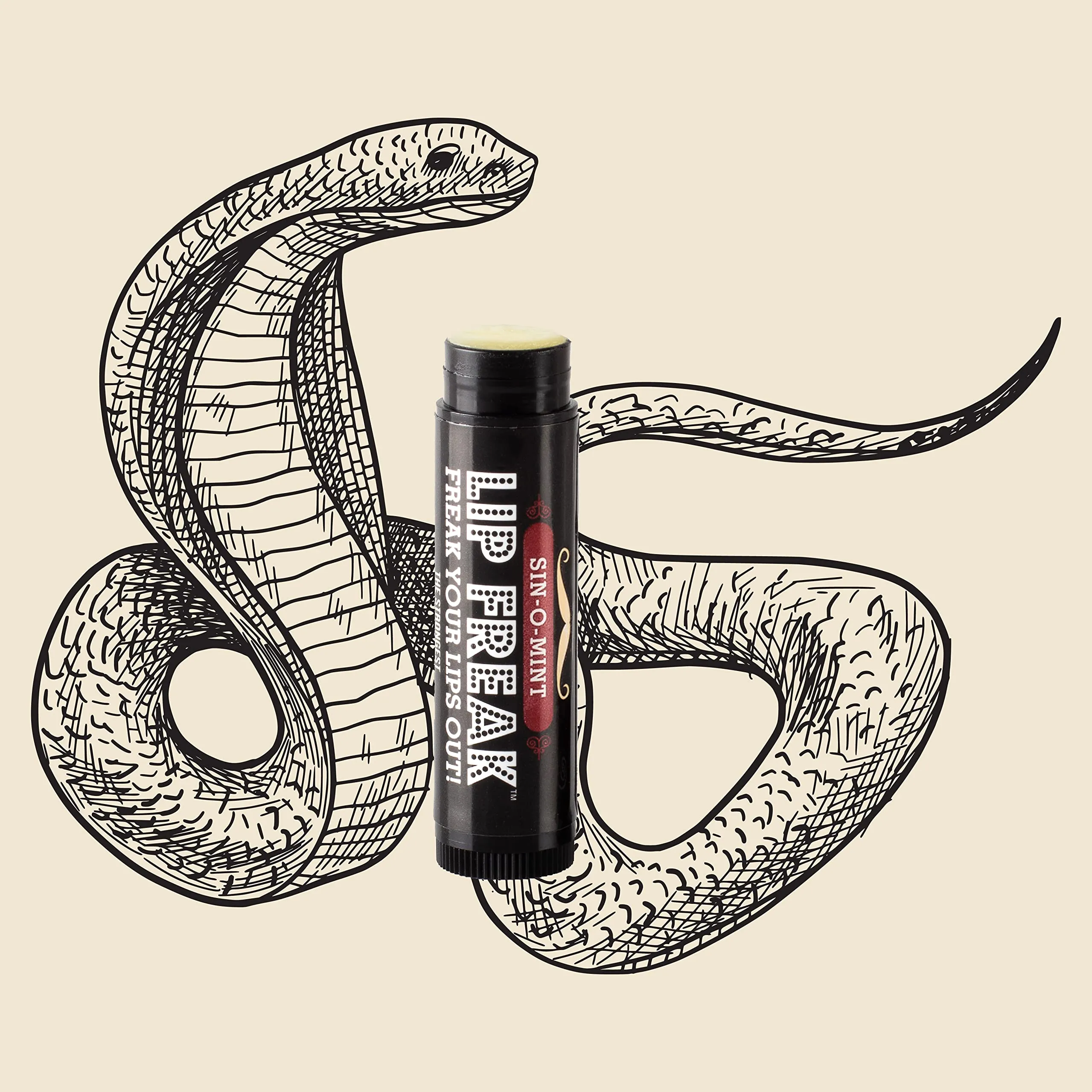 Doctor Lip Bang's BUZZING Lip Balm | Lip Freak | 100% All Natural | Cruelty Free | Sin-O-Mint | 2 Pack
