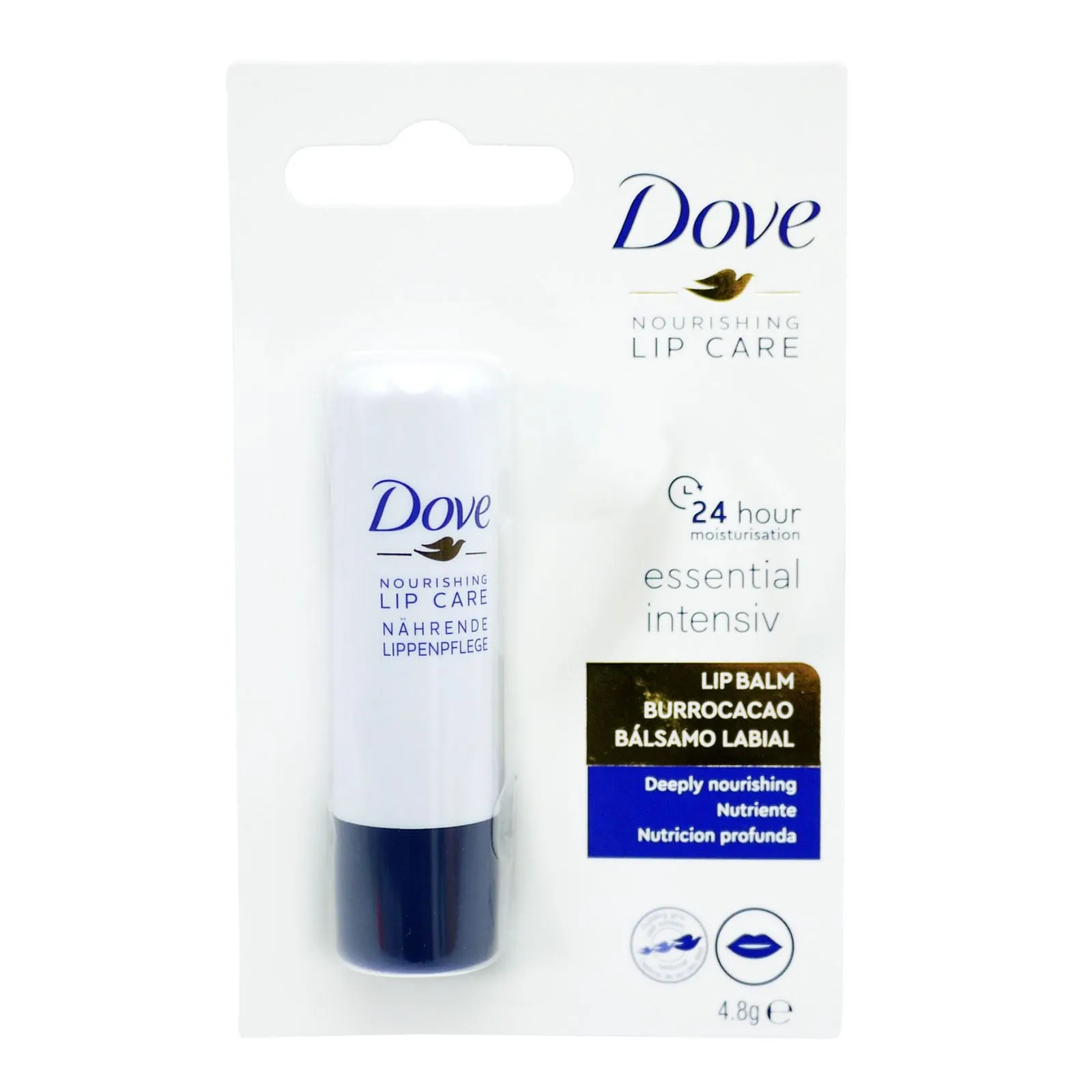 Dove Nourishing Lip Care 24 Hour Essential Lip Balm, 4.8g
