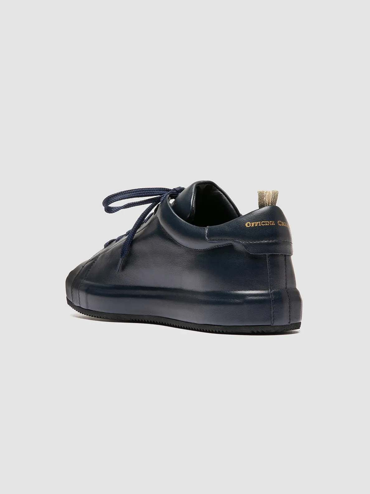 ESSENCE 001 - Navy Leather Low Top Sneakers