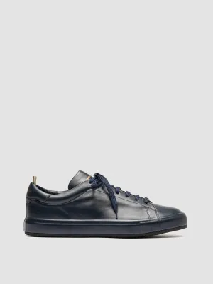 ESSENCE 001 - Navy Leather Low Top Sneakers