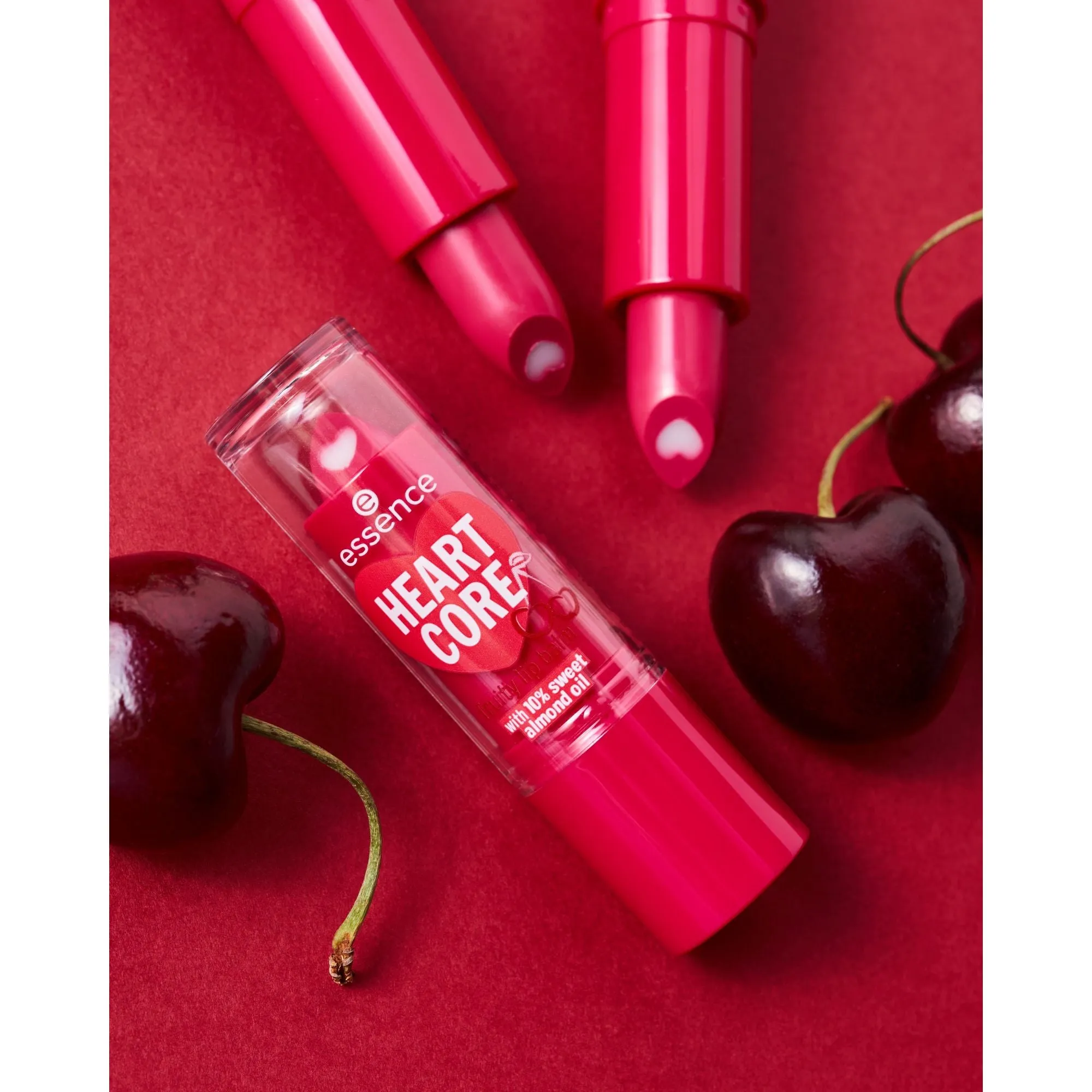 Essence Heart Core Fruity Lip Balm - 01 crazy cherry