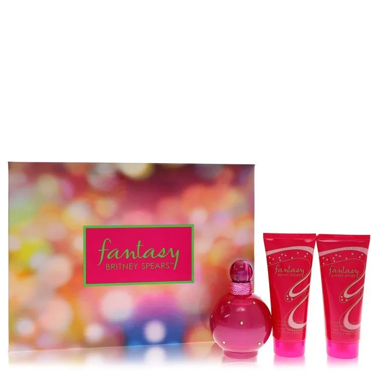 Fantasy by Britney Spears Gift Set - 3.3 oz Eau De Parfum Spray   3.3 oz Body Souffle   3.3 oz Shower Gel