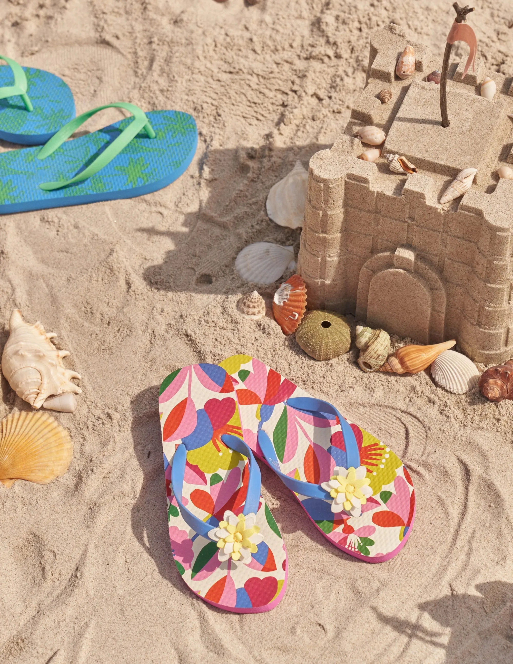 Flip Flops (Girls)-Multi Floral